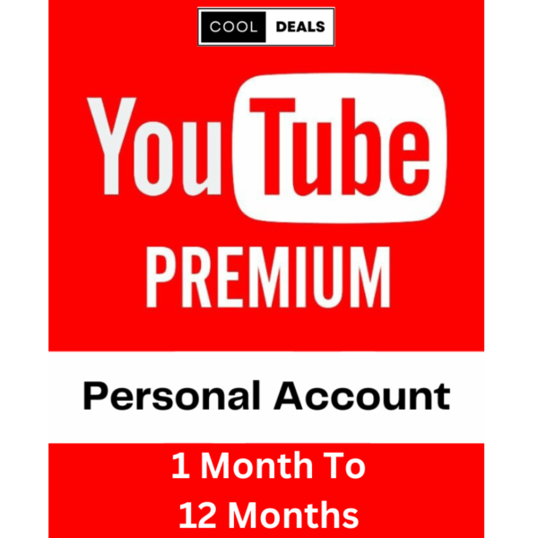 YouTube Premium 1-12 Months Membership